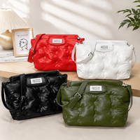 Tas Selempang Wanita Custom PU Quilted, Tas Tangan Crossbody Fashion, Tas Tote Puffer Kapasitas Besar, Tas Travel Kasual, OEM ODM