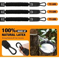 Juego de Bandas de Resistencia Apilables de Látex RS 75LBS con Anclaje para Puerta y Asas de Espuma para Entrenamiento de Fuerza y Fitness en Casa