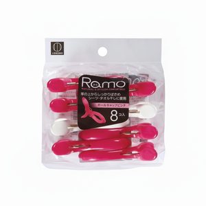 RAMO 8 pezzi Pink/White Pole Catch clip per bucato eleganti spille per organizzare il tuo abbigliamento - Product Image 1