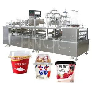 HNOC Automatic 100 Ml Yogurt Cream K Cup Package Pudding Sauce Plastic Cup Pack Seal Machine for Taiwan