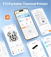 Imprimante thermique portable sans encre Rongta, Bluetooth sans fil haute résolution pour les voyages, le bureau à domicile et l'impression mobile