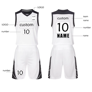 WOJIEER مخصص للبيع بالجملة ريترو تموج كرة عكسها سلة أطفال Singlets سترات مجموعة قميص الرجال كرة السلة جيرسي - Product Image 3