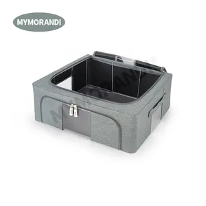 Mymorandi Diskon Besar 40L Kain Oxford Kotak Penyimpanan Dapat Dilipat untuk Ruang Tamu Tas Penyimpanan Ziplock Organizer Tas Penyimpanan Pakaian