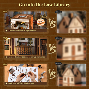 Minicity, Kit de Rompecabezas de Madera para Librería, Biblioteca de Leyes, Juguetes de Madera en 3D, <span class=keywords><strong>Casa</strong></span> de Muñecas, Habitación para Regalos Originales - Product Image 4