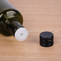 Bouteille en verre Marasca ronde vide de 250 ml, 500 ml, 750 ml, vert foncé, bouteille d'huile d'olive à vendre