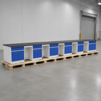 Banc de laboratoire moderne tout acier avec plan de travail en résine phénolique résistante aux produits chimiques de 12,7 mm pour l'école et l'entrepôt