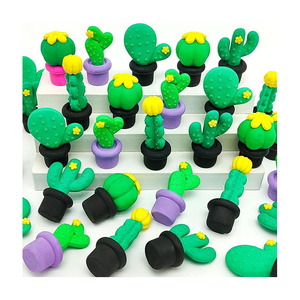 4Pcs Thân Thiện Với Môi Sáng Tạo Xương Rồng Tẩy <span class=keywords><strong>3D</strong></span> Câu Đố Vui Tẩy Cho Đảng Trang Trí, Ủng Hộ, Trẻ Em Quà Tặng - Product Image 2