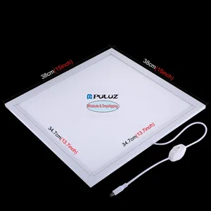 PULUZ 1200LM LED Photography Shadowless Light Lamp Panel Pad with Switch Used for Product Shooting Clear Pictures