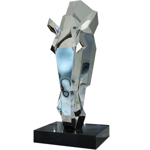 Statue de <span class=keywords><strong>cheval</strong></span> en fibre de verre exquise, sculpture artistique, électroplaquée/peinte à la main pour les expositions d'hôtels - Product Image 2