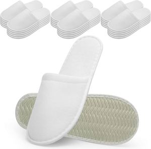 Suela Ecológica Desechable Biodegradable de Paja de Trigo Natural de 5 mm de Grosor, Algodón Bordado para Dormitorio, Viajes, Spa, Aerolíneas y Hoteles - Product Image 1