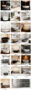 Vente chaude Salle De Bains Baignoire Marbre Naturel Rond Baignoires Autoportantes Ameublement De Maison Moderne - Product Image 6