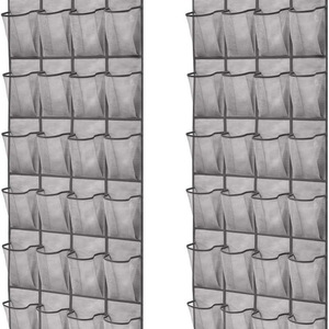 Organisateur mural 24 compartiments pour chaussures et articles divers, en tissu, avec poches en maille, à suspendre sur la porte ou dans le placard - Product Image 1