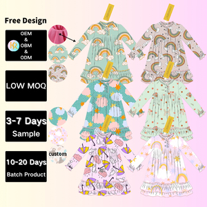 OEM ODM Abiti Invernali per Bambini con Motivi Carini Personalizzati, Vestiti Natalizi con Babbo Natale e Albero, Abiti a Maniche Lunghe per Bambine - Product Image 1