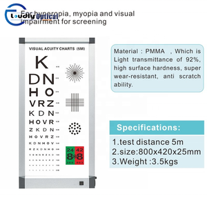 VC-05 Instrumento Óptico <span class=keywords><strong>de</strong></span> Alta Calidad, Caja <span class=keywords><strong>de</strong></span> Luz LED para Optotipos <span class=keywords><strong>de</strong></span> 5 <span class=keywords><strong>Metros</strong></span> <span class=keywords><strong>de</strong></span> Distancia, <span class=keywords><strong>Tabla</strong></span> <span class=keywords><strong>de</strong></span> Agudeza Visual, <span class=keywords><strong>Tabla</strong></span> <span class=keywords><strong>de</strong></span> Precisión Visual - Product Image 2