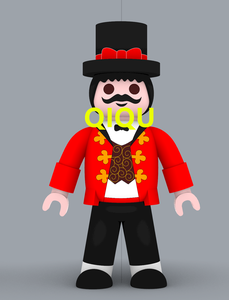 Mascotte géante Playmobil QIQU pour la décoration de festivals et les défilés de rue, grand spectacle de cirque gonflable de 4 m, publicité gonflable - Product Image 4