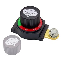 Interrupteur de déconnexion de batterie à bouton amovible HM en cuivre 12V-48V 275A 2 pôles pour VR, VTT, voitures et bateaux
