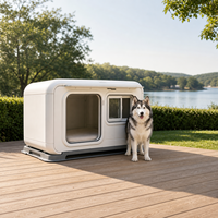 Nichoir extérieur pour animaux avec toit incliné imperméable, drainage efficace de l'eau de pluie pour protéger la couche d'isolation interne