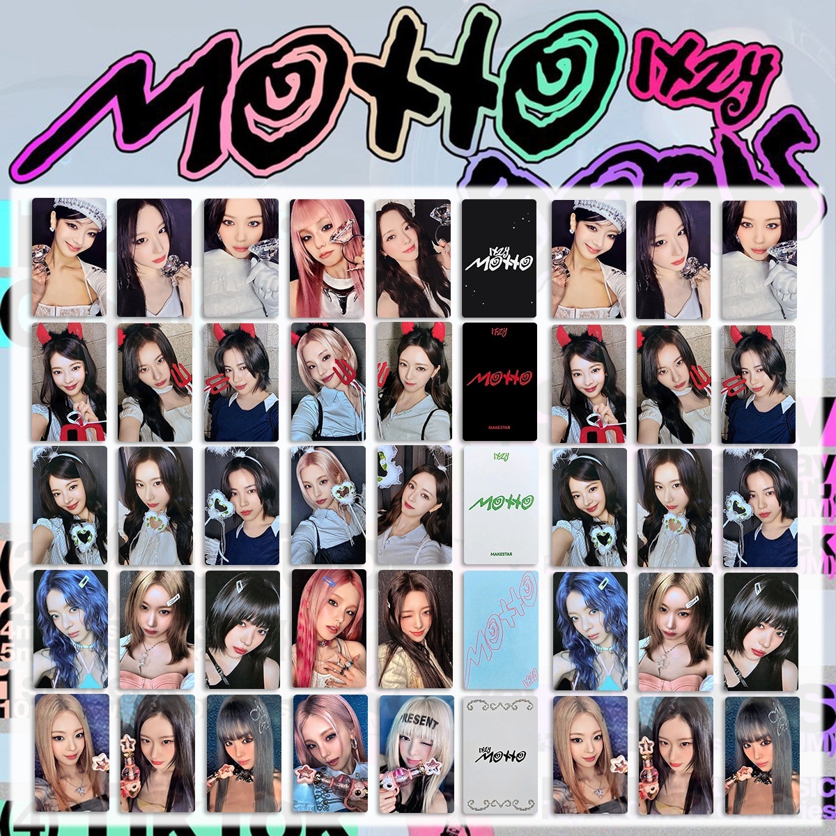 Kpop ITZY MOTTO Album Glossy Selfie Card Makestar AM PB Ver Selfie