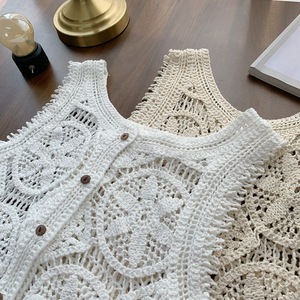 <span class=keywords><strong>Gilet</strong></span> court en <span class=keywords><strong>crochet</strong></span> fin à franges jacquard, style ethnique tridimensionnel, à porter avec des bretelles de <span class=keywords><strong>gilet</strong></span> pour femme - Product Image 4