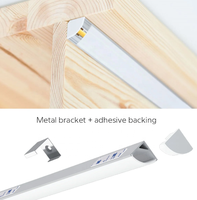 Kit d'éclairage LED séquentiel pour marches d'escalier, 32 marches, éclairage activé par le mouvement, avec canal en aluminium et alimentation électrique