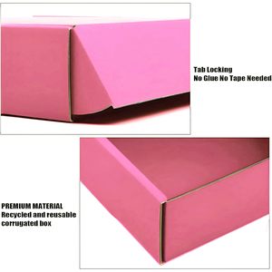 Embalaje de correo de cartón corrugado cosmético de color rosa personalizado, productos de belleza, caja de envío postal con diseño de logotipo - Product Image 3