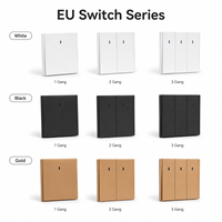 Interruptor de Pared con Marco Resistente a Impactos, Estilo Europeo, para Oficina, Comercial, Tareas de Circuito Interior