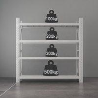 Étagères en acier de moyenne capacité, 200 kg/étagère, empilables, sans boulons, installation facile, revêtement en poudre antirouille, certifiées CE, rayonnage de stockage