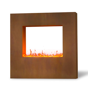 Cheminée au gaz en acier corten résistant aux intempéries, brûleur au gaz naturel autonome pour l'extérieur, diamètre 1000 mm, 45000-49999 BTU, portable pour - Product Image 2