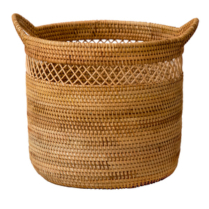 ICEBLUE HD Water Hyacinth Wicker Rattan Storage Basket with Handle