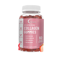 Bonbons gélifiés au collagène à la fraise, marque privée OEM, avec biotine et vitamine C pour la beauté des cheveux, de la peau et des ongles