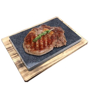 Ristorante che serve cottura bistecca pietra roccia lavica <span class=keywords><strong>granito</strong></span> sfrigolante bistecca calda piatto di pietra e pietra per grigliare Lava fredda - Product Image 2