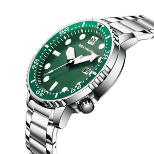 Montre à quartz pour homme Benewave, alliage, silicone, résistante à l'eau 30M, style sport et loisirs, verte, pour un look décontracté et tendance - Product Image 4