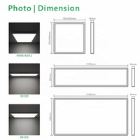 300x1200 600x1200 600x600 Troffer plat monté en surface CCT sélectionnable rétro-éclairé plafonnier Led panneau lumineux