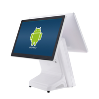 Sistema POS Todo en Uno Blanco Minimalista de 15.6 Pulgadas, Chip RK3568 de Alto Rendimiento, Sistema Operativo Android 11, Bluetooth 5.2, NFC, Wi-Fi 6 para Cafeterías Modernas