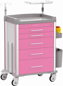 รถเข็นทางการแพทย์แบบมีลิ้นชักรถเข็นใส่ยารถเข็นทางการแพทย์ทำจากพลาสติก ABS รถเข็นทางการแพทย์สำหรับโรงพยาบาล - Product Image 2