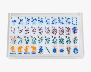 Set di Mahjong Americano di Lusso Bianco, 160 Pezzi, Collezione Botanica Personalizzata, Set Regalo Boutique con Fungo Mistico <span class=keywords><strong>Portafortuna</strong></span> - Product Image 6