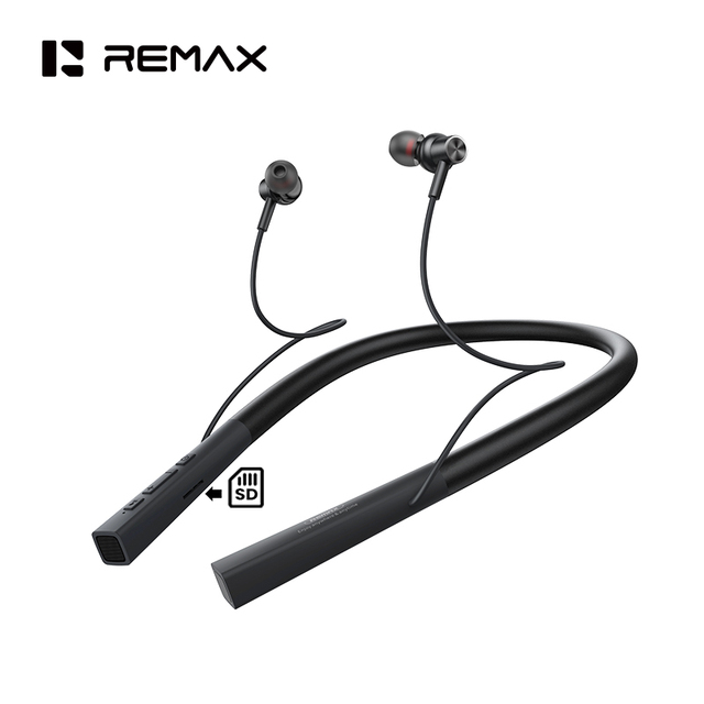 Remax Neckband Bluetooth Earbuds Sport Headset Wireless Bluetooth in Ear Headphones Wireless Neckband Earphones With Microphone
