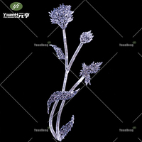 Fleurs 3D Appliquées Artisanales en Gros, Strass Thermocollants en Caoutchouc et Cristal, Écologiques, pour Accessoires de Vêtements DIY