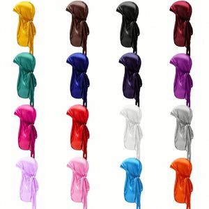 Durags en Soie Personnalisés avec Logo pour Enfants, Durag à Longue Queue, Bandeaux Ondulés, Couvre-Cou en Satin, Doo Rag, Cadeau Promotionnel - Product Image 3