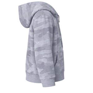 Sweat à capuche camouflage personnalisé imprimé sur toute la surface, en molleton 100% coton, streetwear camouflage, sweat à capuche zippé pour homme - Product Image 5