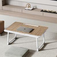 Petit bureau d'ordinateur moderne pliable en MDF Support réglable pour ordinateur portable Table de lit en bois pour la maison, le bureau, l'école et les petits