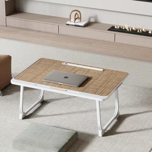Modern Small <strong>Foldable</strong> MDF Computer <strong>Desk</strong> Portable Adjustable Laptop Stand Wooden Bed <strong>Table</strong> for Home Office School for Small - Product Image 3