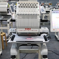 Machine à étiquettes de broderie à tête unique informatisée a broder des logos automatique