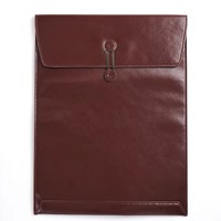 Carpeta de Archivos A4 de Cuero PU Impermeable Personalizada, Carpeta de Documentos para la Escuela y la Oficina, Bolsa Impermeable para Archivos
