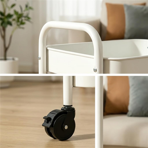 Modern Multi-Layer Metal Storage <b>Rack</b> for Kitchen Household Floor-standing Mobile Snack <b>Rack</b> for Living Room Bathroom - Product Image 3