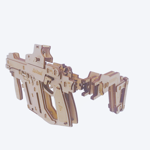 Juguetes Novedosos 2025 3D <span class=keywords><strong>Puzzle</strong></span> kit <span class=keywords><strong>Bug</strong></span> una pistola a mosca di sale in legno assemblare completamente Auto banda di gomma mitragliatrice - Product Image 5