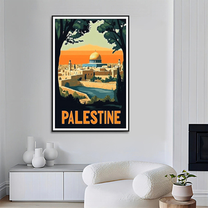 Décor à la maison esthétique Vintage photo carte mur Art imprime religieux Palestine Art paysage peintures - Product Image 4