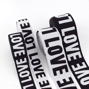 Meetee — bande <span class=keywords><strong>élastique</strong></span> Jacquard en Nylon Imitation EB019, sangles Double face en velours, Type lettres d'amour, bricolage, couture - Product Image 1