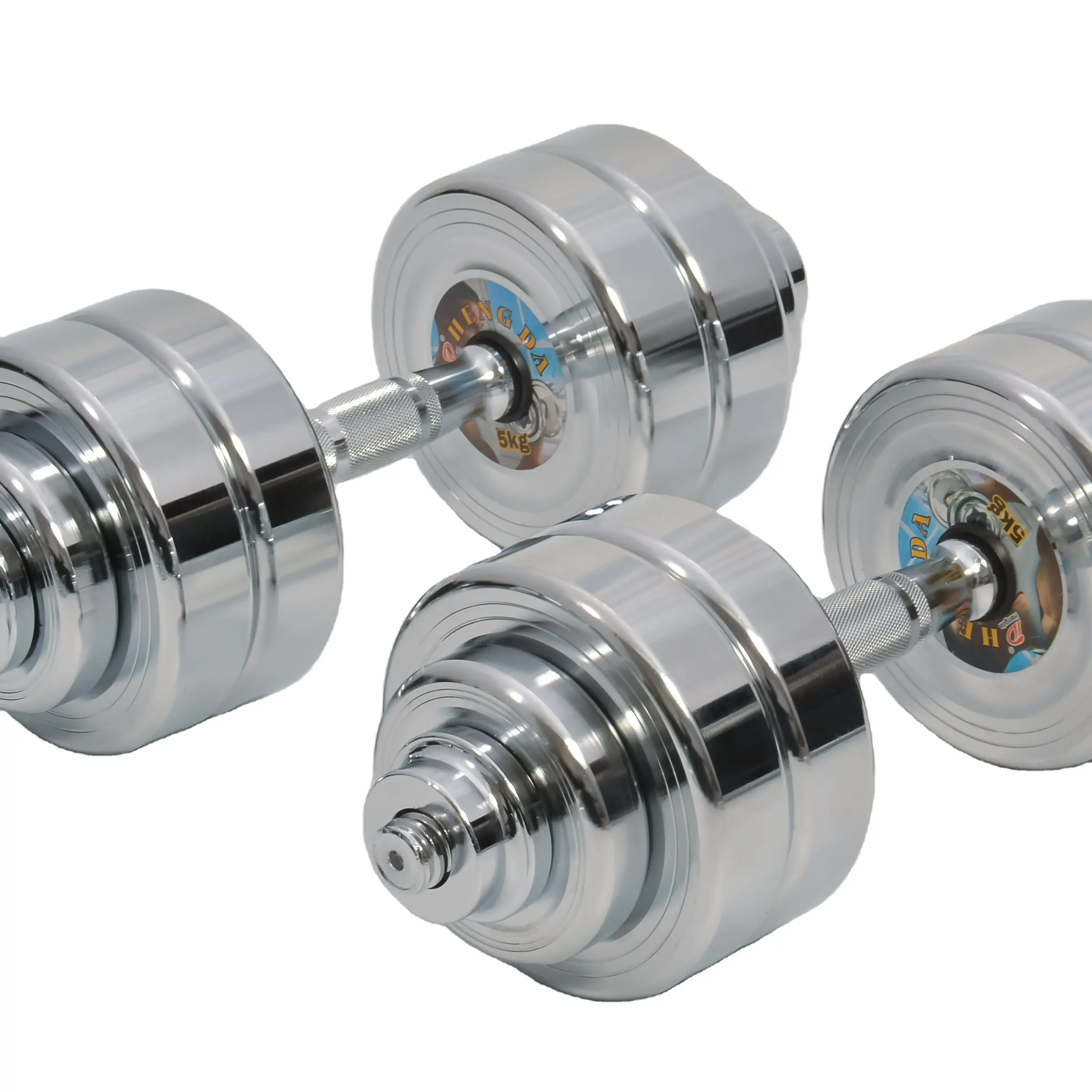 exquisite durable adjustable dumbbell set home bodybuilding exercise cast iron silver chrome barbell dumbbells 30 kg set
