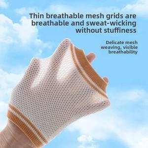 Genouillères pour bébé avec particules de silicone 3D antidérapantes, équipement de protection pour ramper, pour nourrissons, unisexe, design en maille fine - Product Image 6